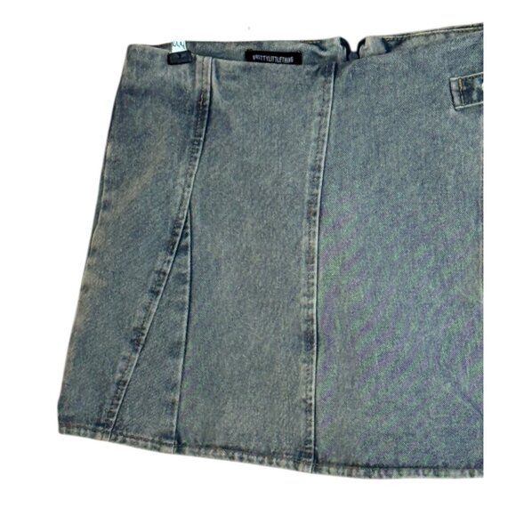 Pretty Little Things Women's Wrap Over Mini Vintage Wash Skirt Size 2 NWT - Picture 5 of 8